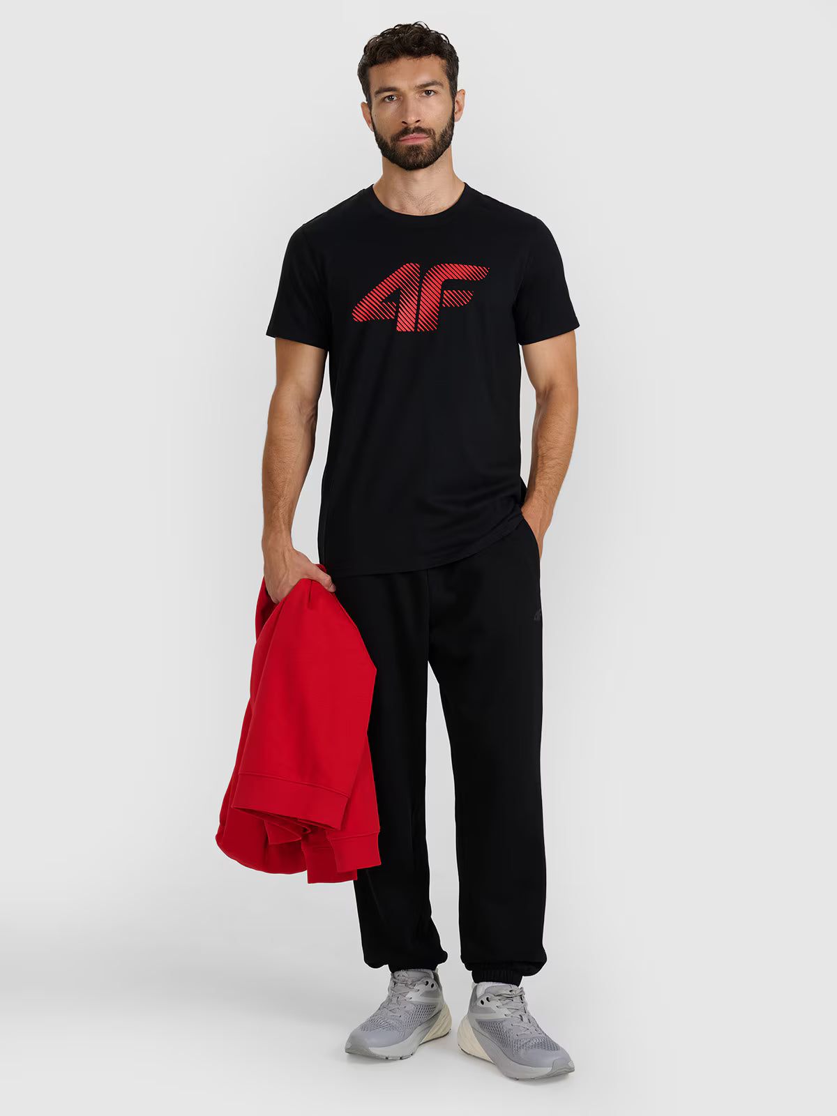 T-shirt regular z nadrukiem męski