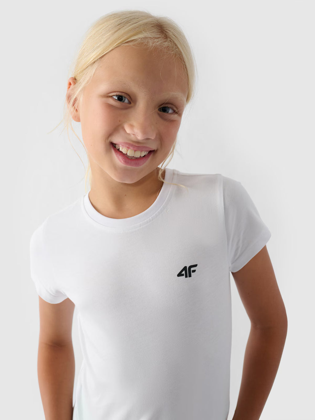 T-shirt gładki dziewczęcy
