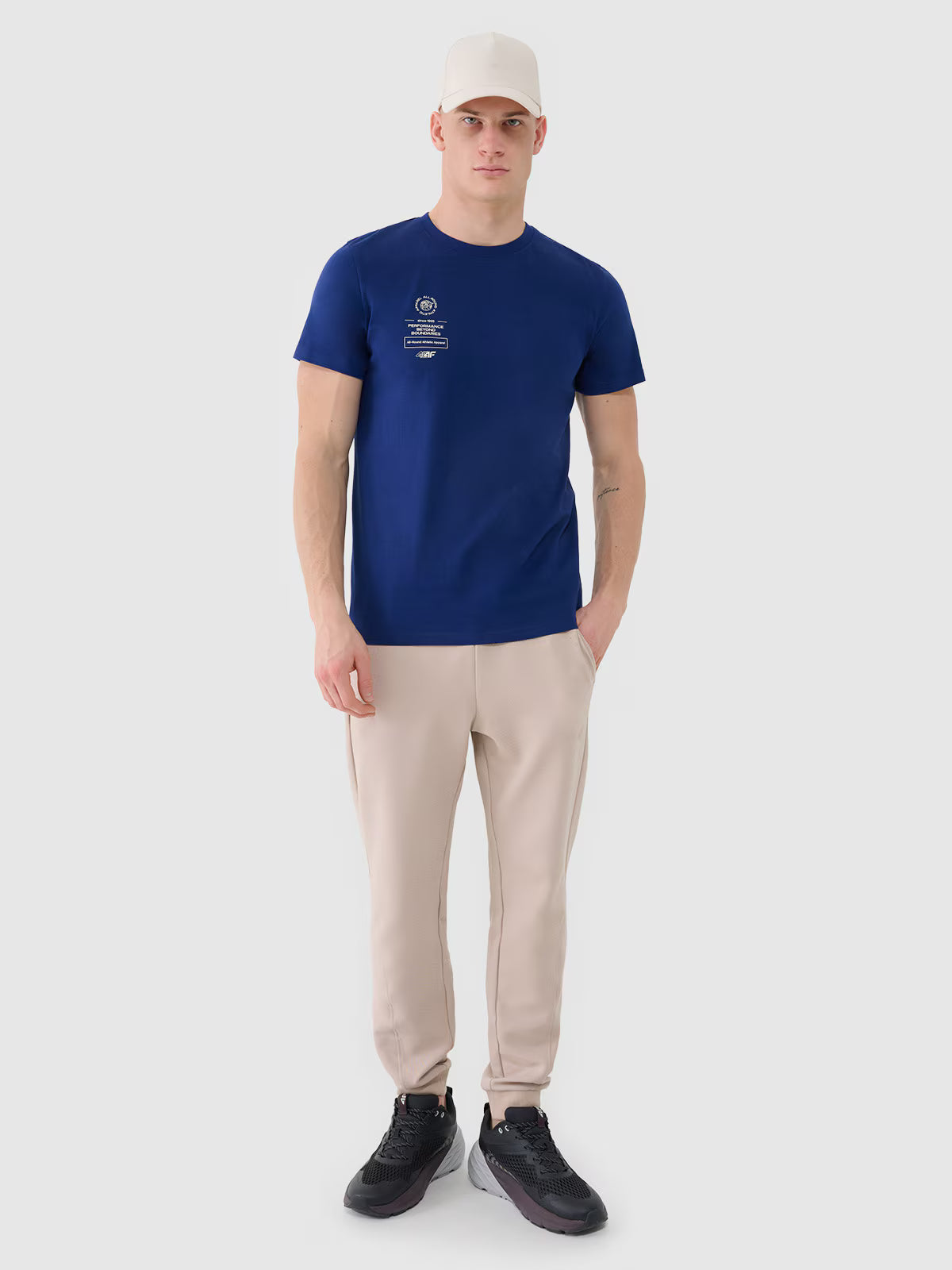 T-shirt regular z nadrukiem męski