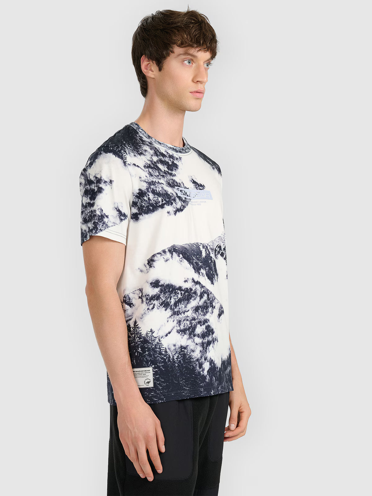 T-shirt regular z nadrukiem męski