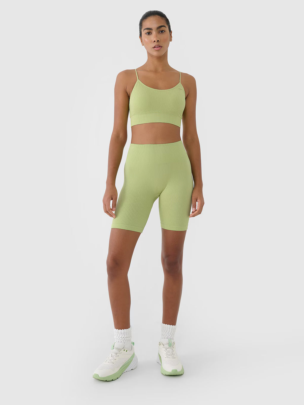 Legginsy kolarki bezszwowe treningowe damskie