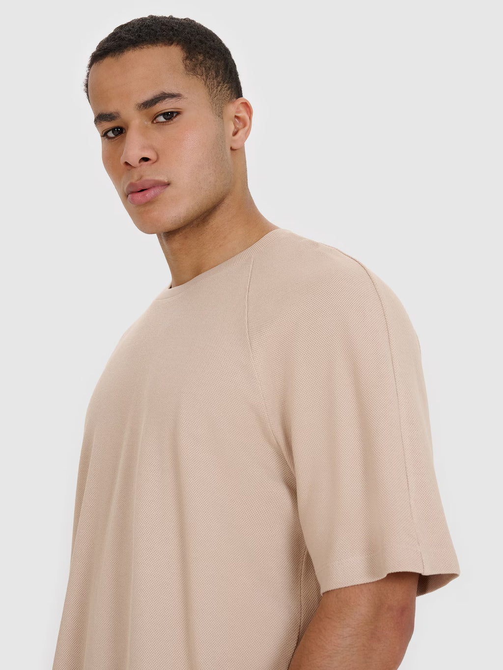 T-shirt oversize z modalem męski