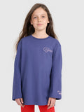 Longsleeve oversize z nadrukiem dziewczęcy