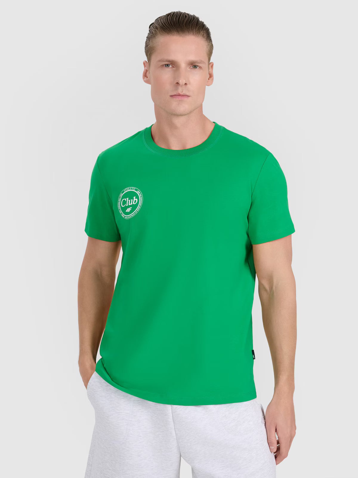 T-shirt regular z nadrukiem męski
