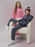 Bluza dresowa loose z kapturem dziewczęca