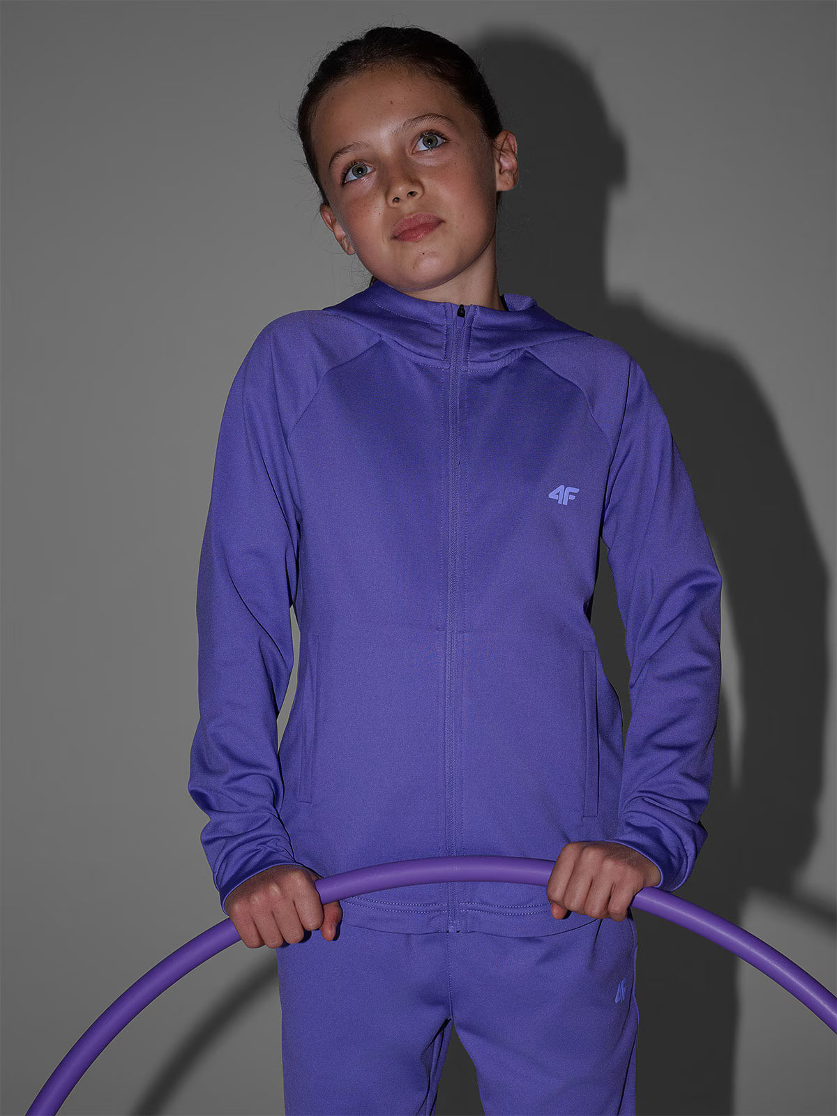 Bluza sportowa rozpinana z kapturem dziewczęca