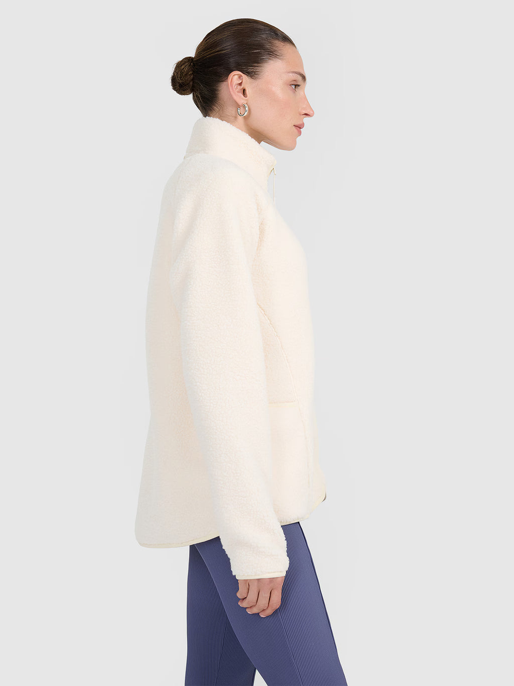 Polar sherpa ze stójką oversize damski