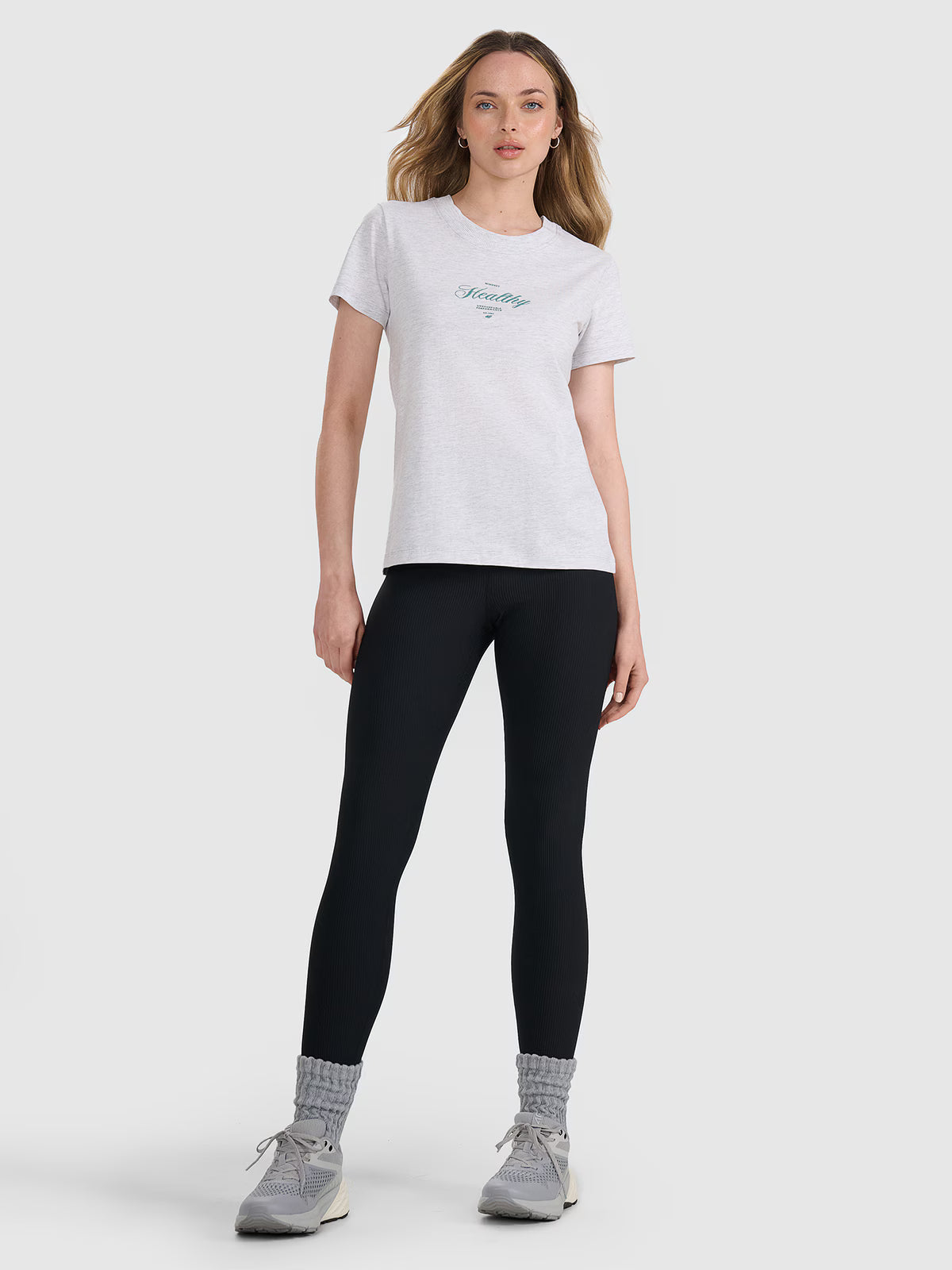 T-shirt regular z nadrukiem damski