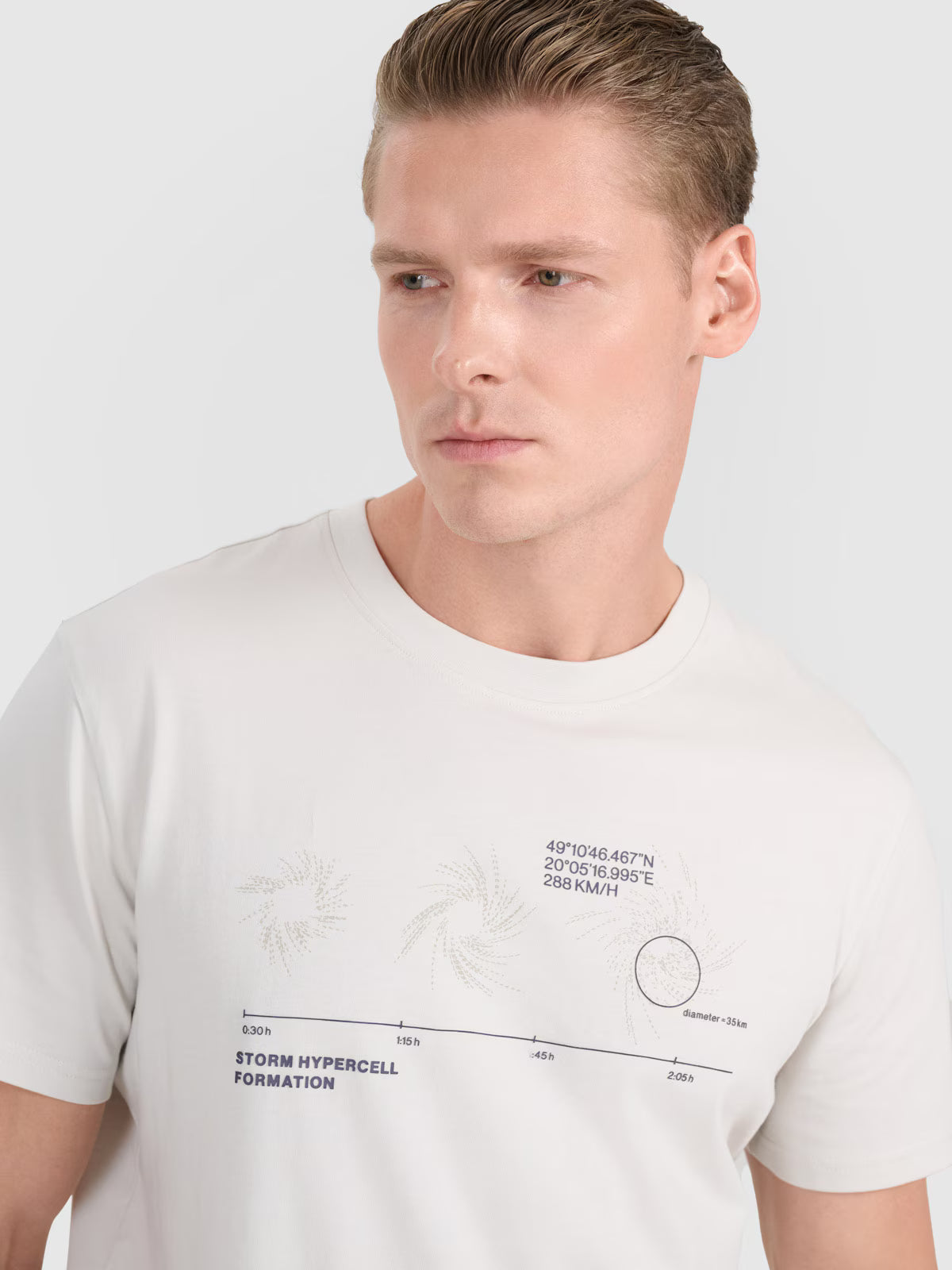 T-shirt regular z nadrukiem męski
