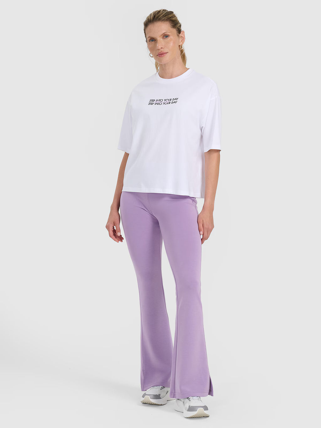 T-shirt oversize z nadrukiem damski