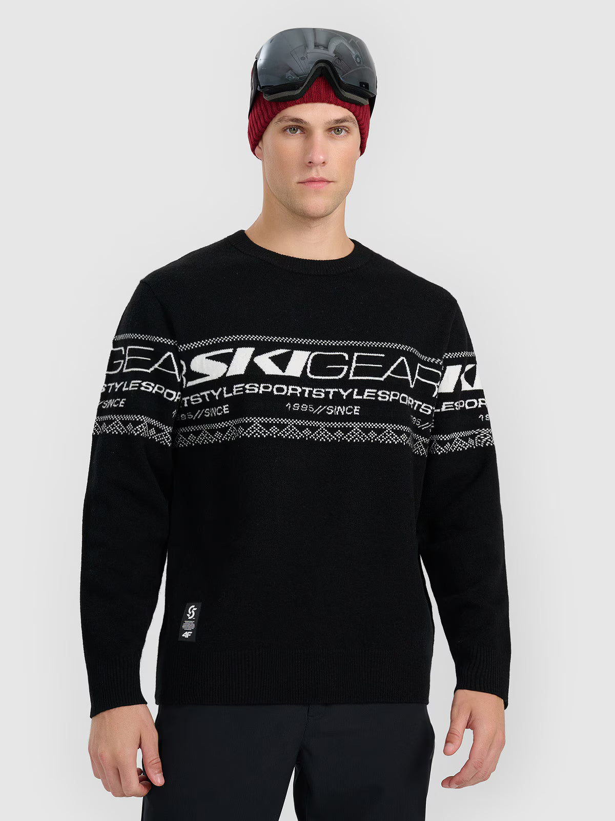 Sweter regular z wełną męski