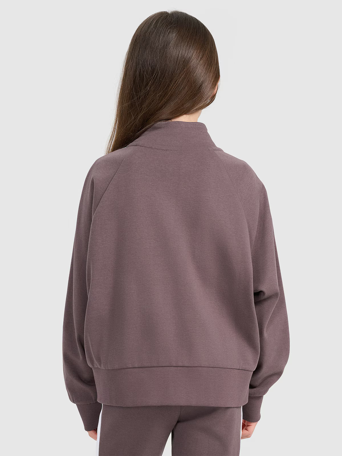 Bluza dresowa rozpinana bez kaptura dziewczęca