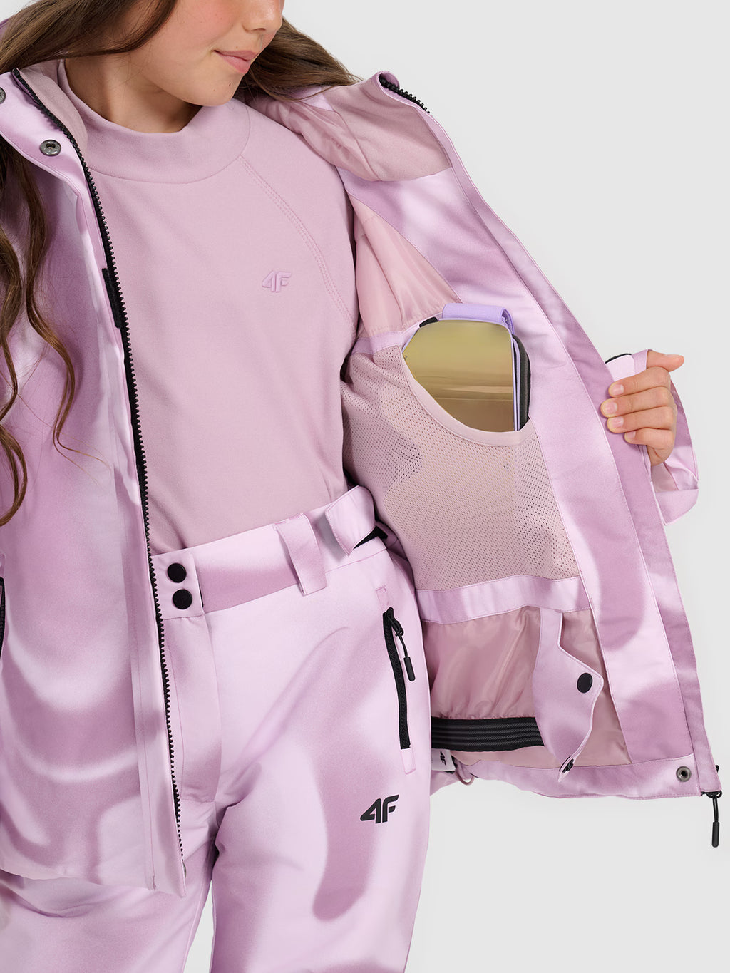 Kurtka snowboardowa membrana 8000 dziewczęca