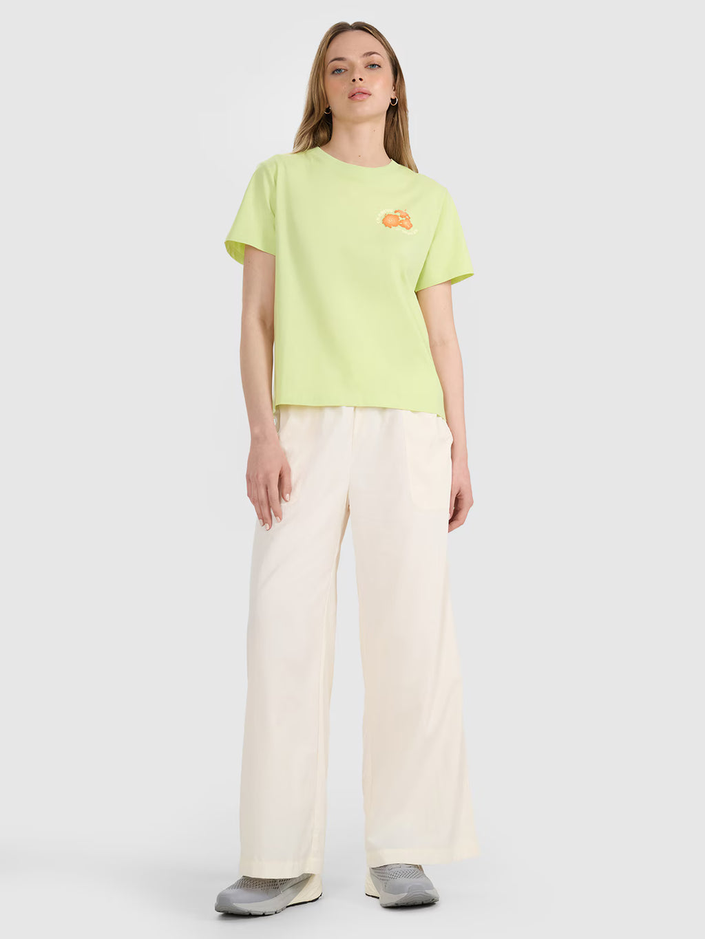 T-shirt oversize z nadrukiem damski