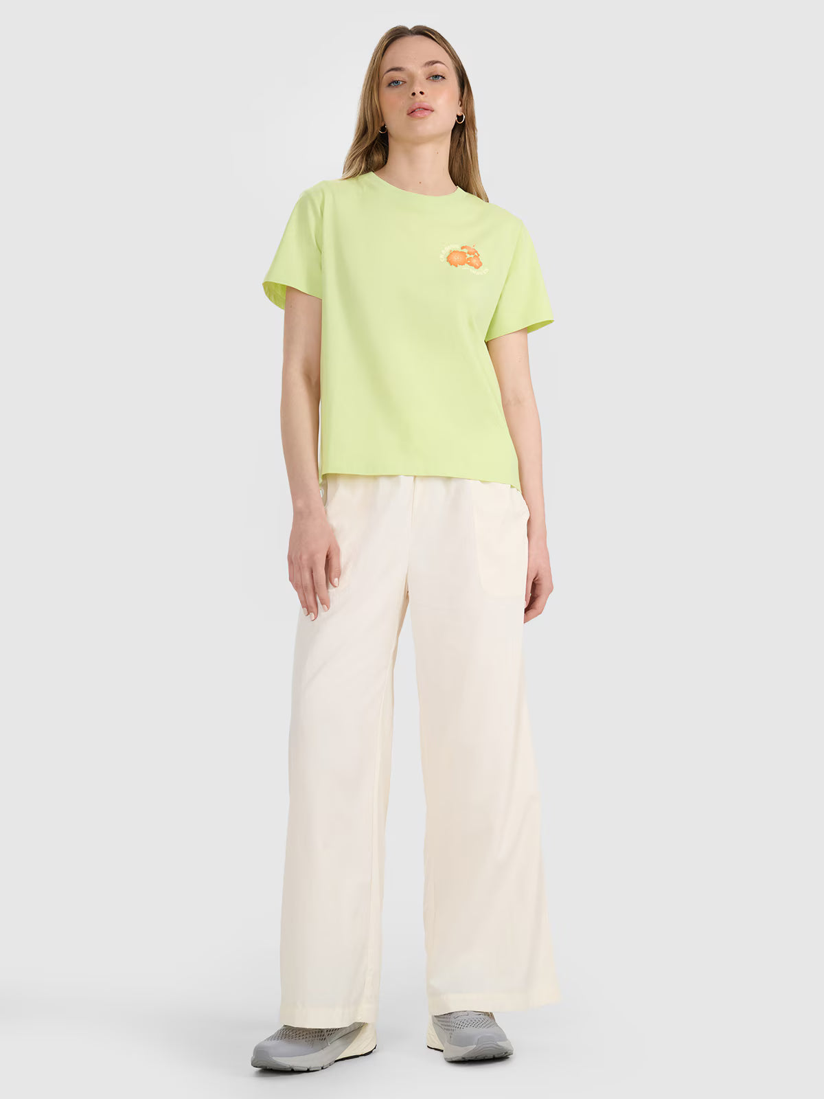 T-shirt oversize z nadrukiem damski
