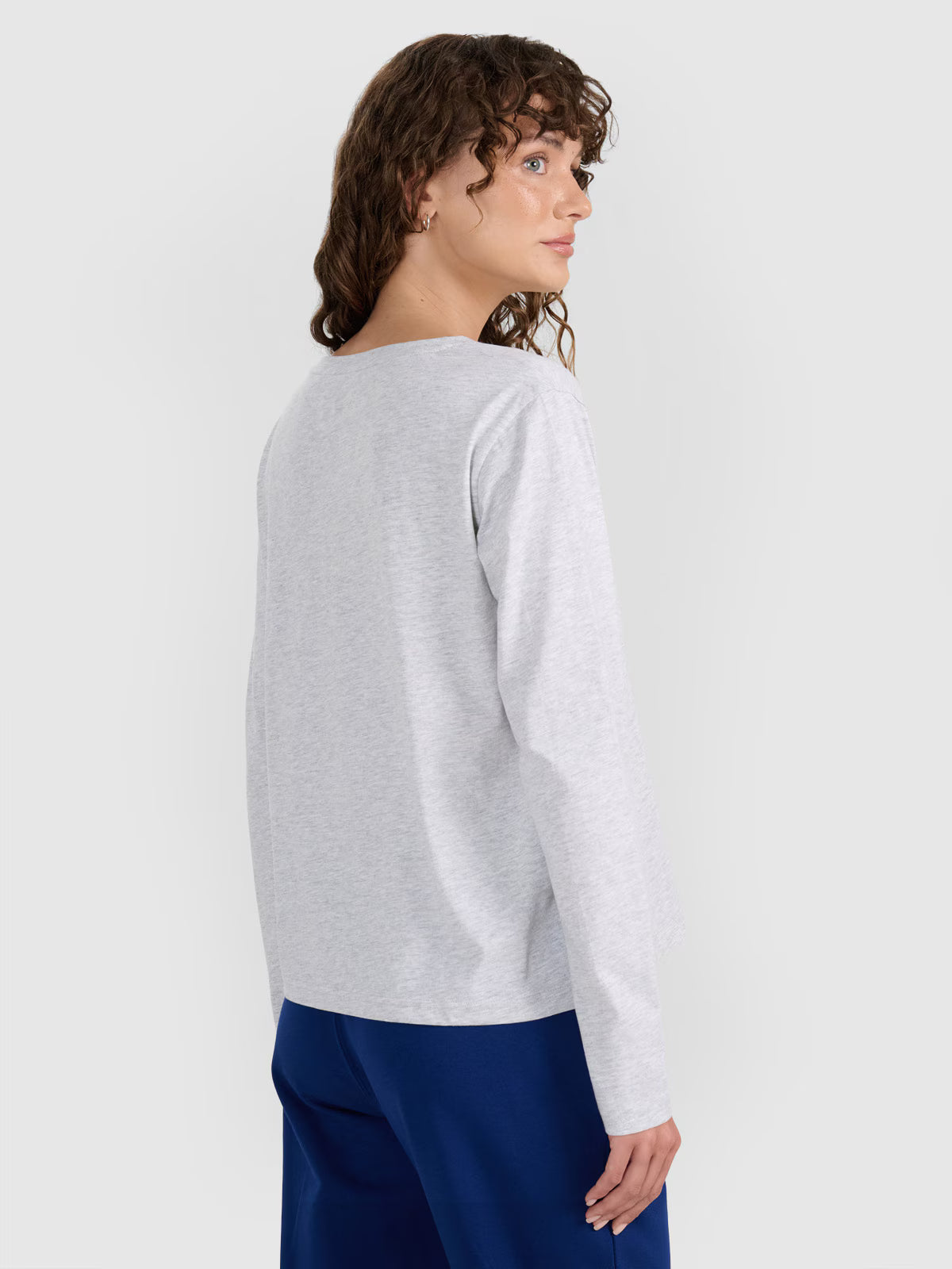 Longsleeve oversize gładki damski