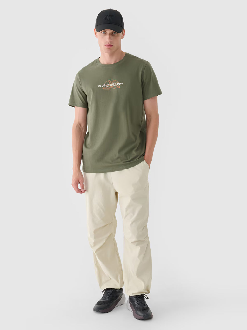 T-shirt regular z nadrukiem męski