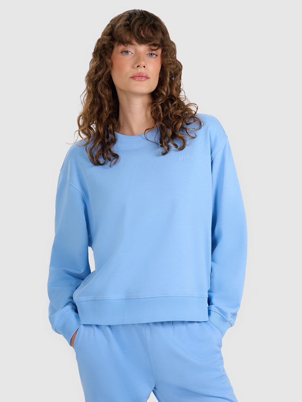 Bluza dresowa nierozpinana bez kaptura damska