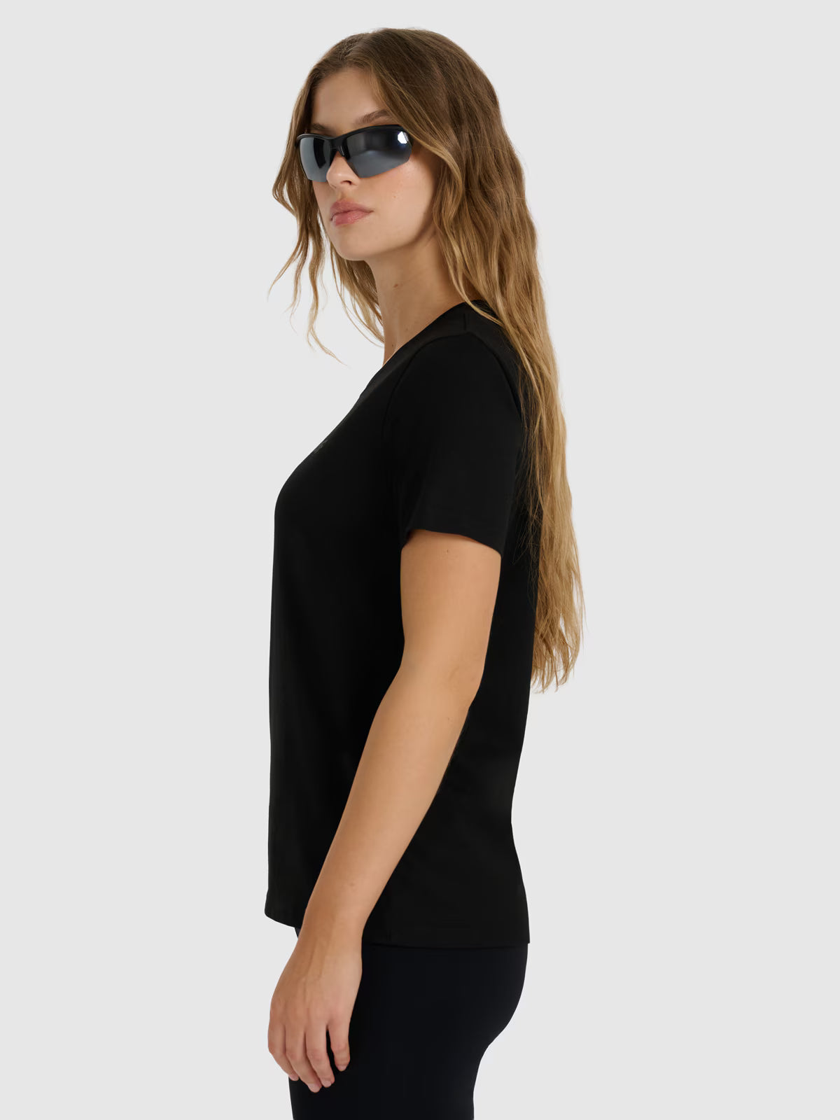 T-shirt regular gładki damski