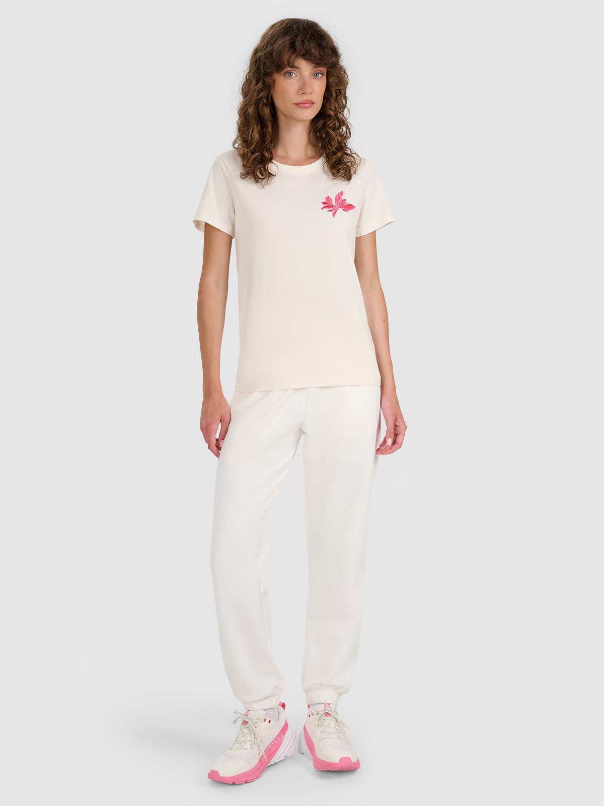 T-shirt regular z nadrukiem damski