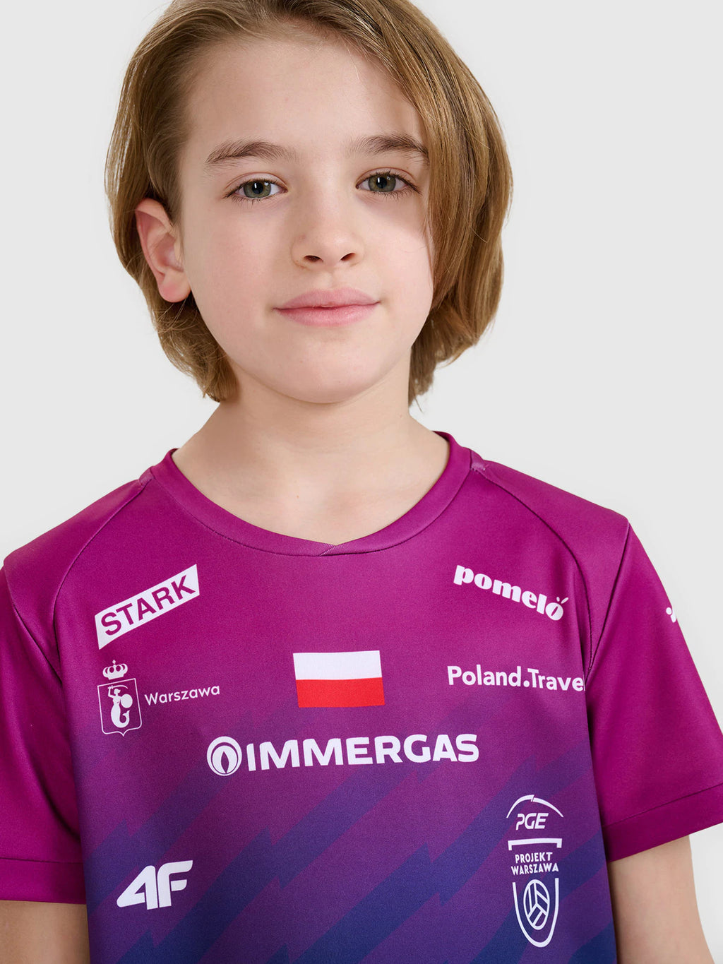 Koszulka meczowa replika domowa Liga Mistrzów CEV z sezonu 2024/2025 dziecięca 4F x Projekt Warszawa