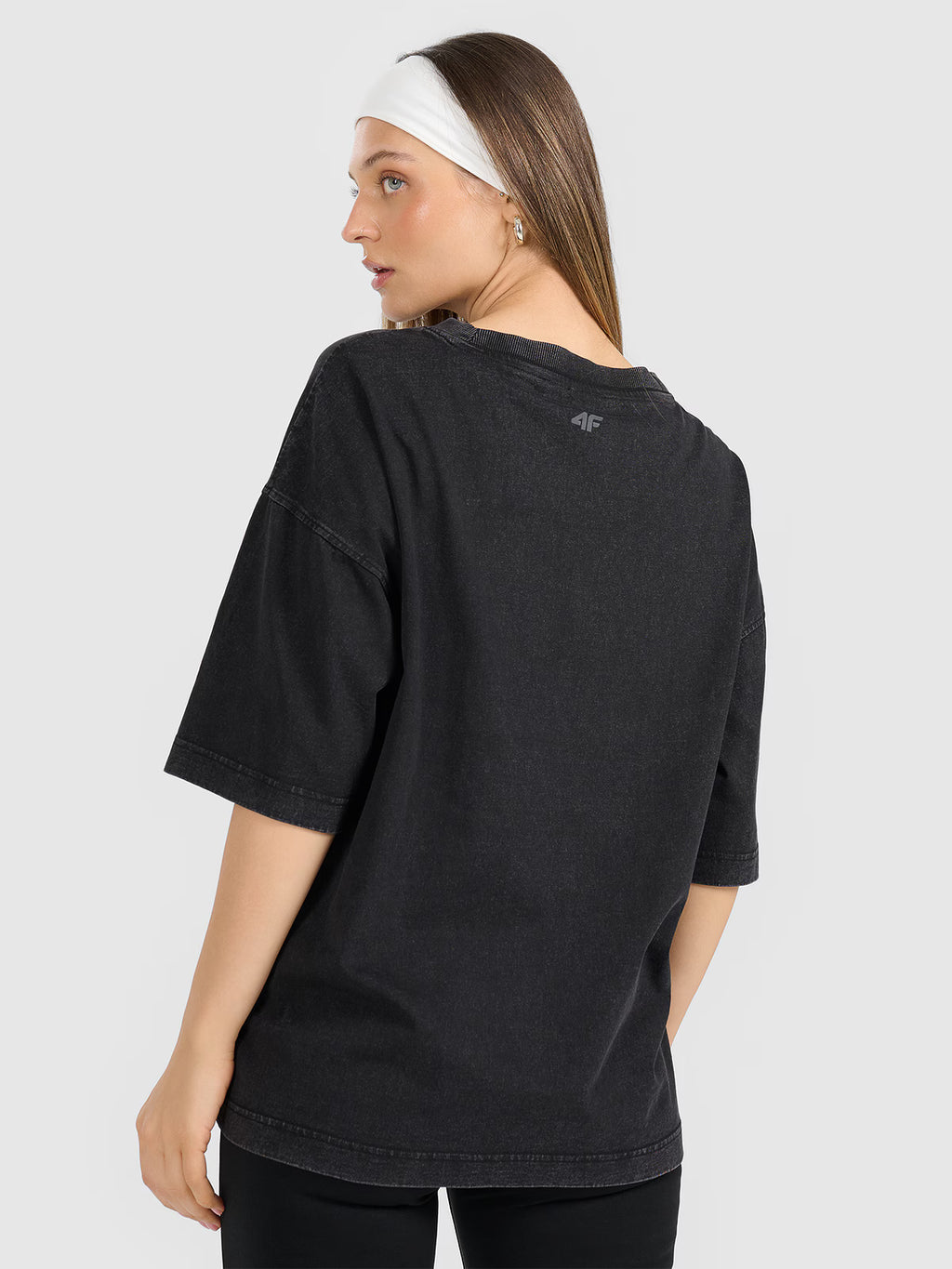 T-shirt oversize z nadrukiem damski