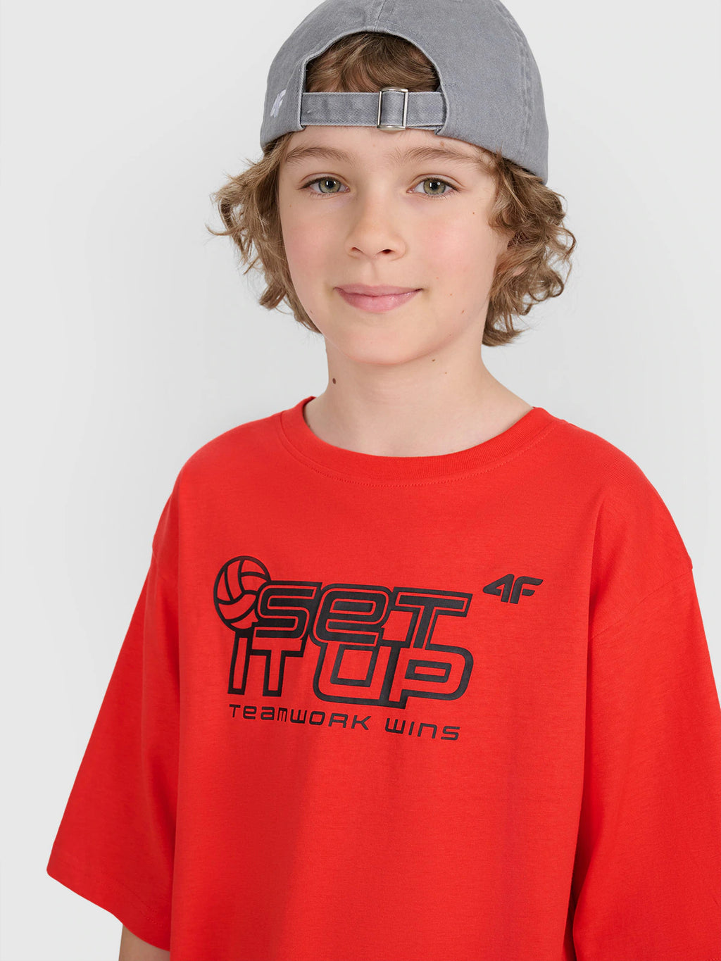 T-shirt oversize z nadrukiem dziecięcy