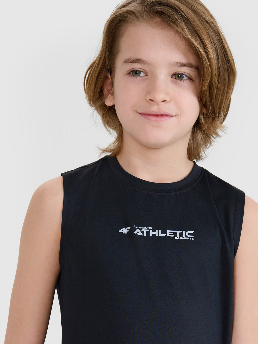 Tank top sportowy szybkoschnący chłopięcy
