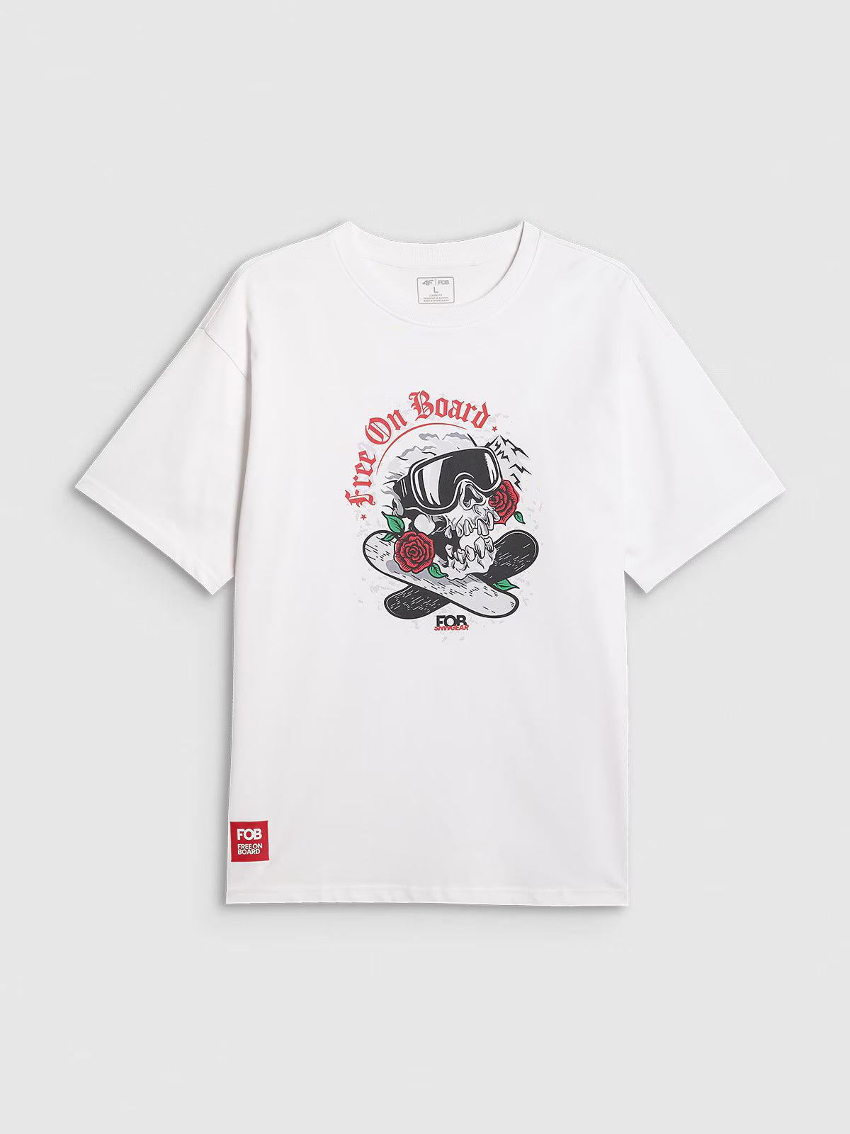 T-shirt loose z nadrukiem męski