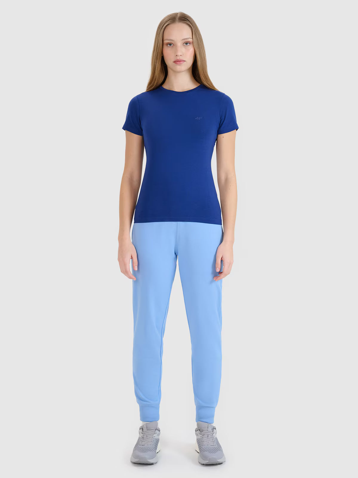 T-shirt slim gładki damski