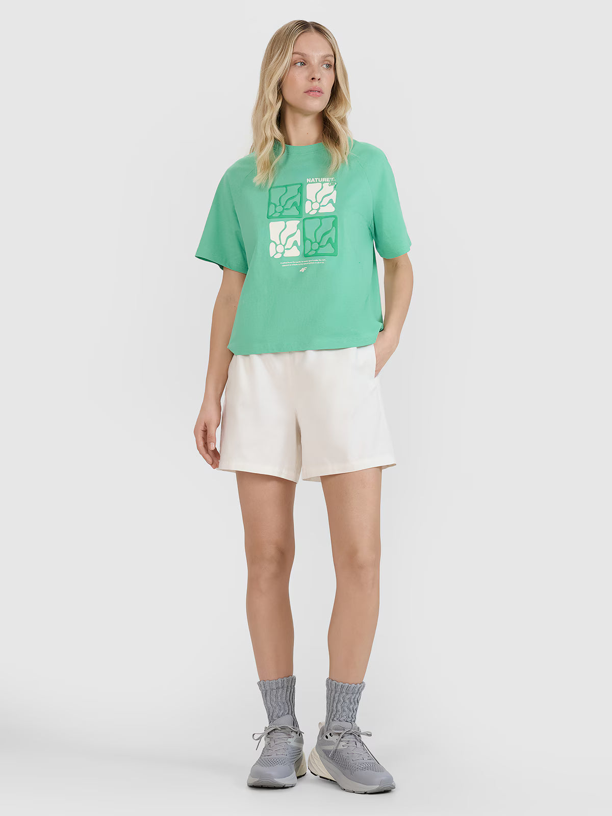 T-shirt oversize z nadrukiem damski