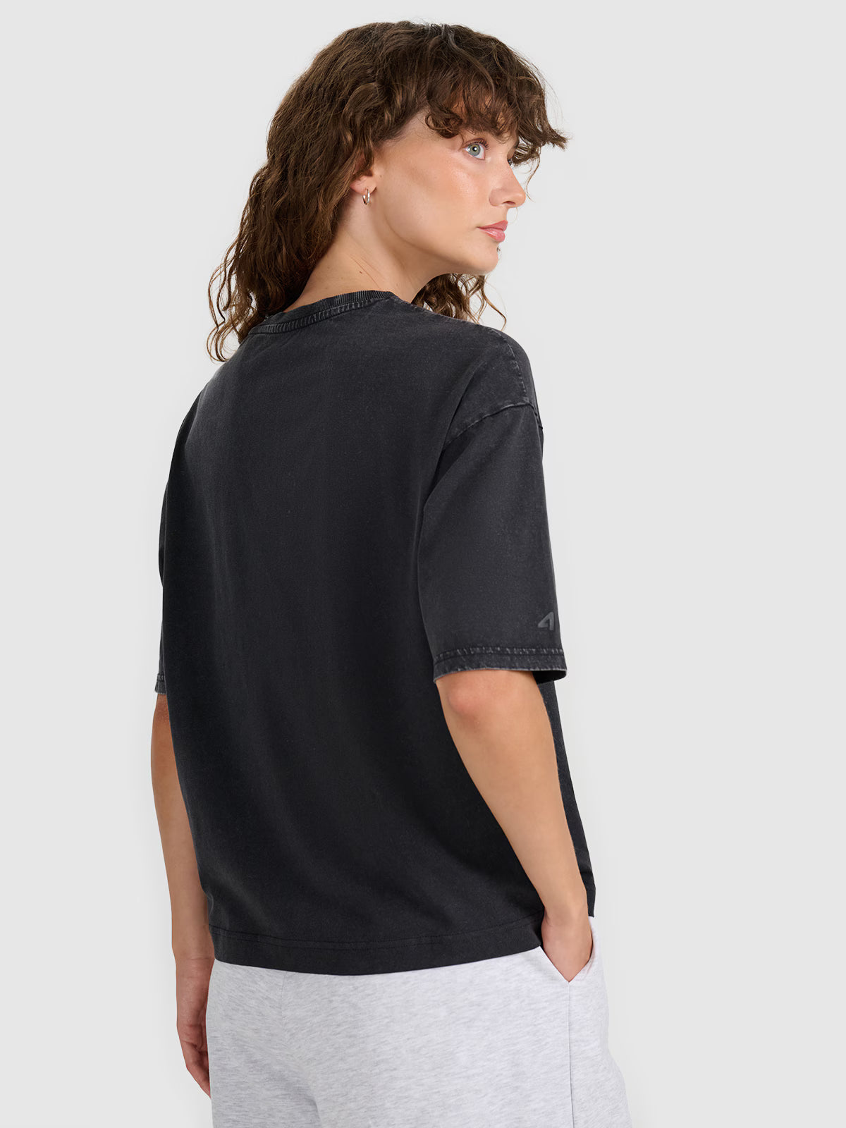 T-shirt oversize z nadrukiem damski