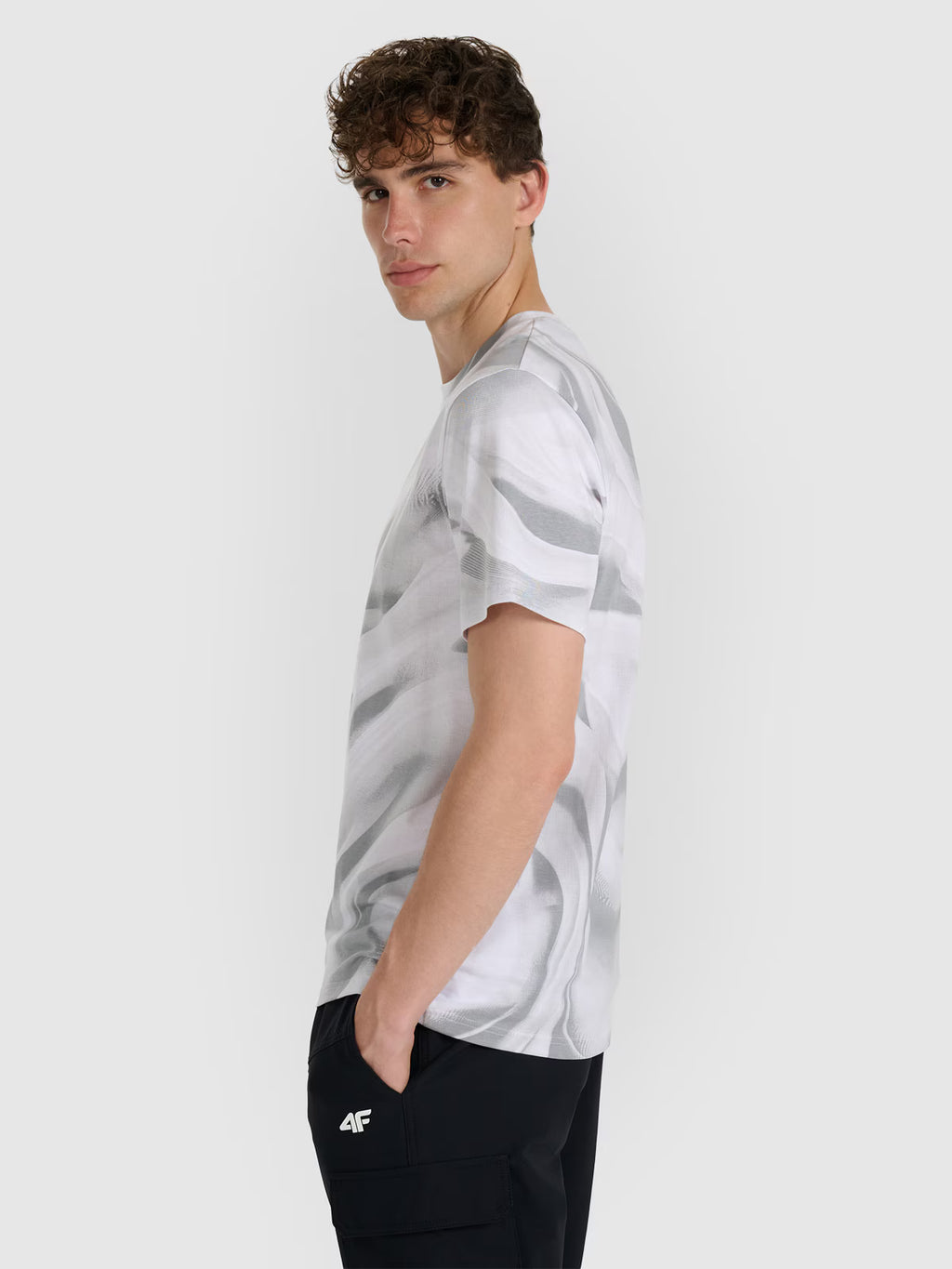 T-shirt regular z nadrukiem męski