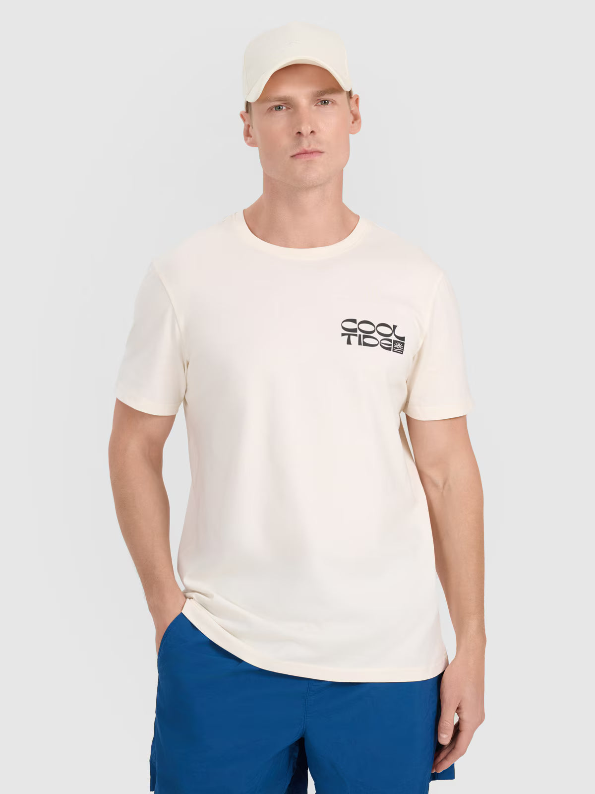 T-shirt regular z nadrukiem męski
