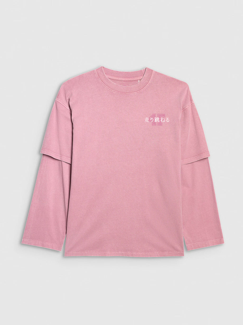 Longsleeve oversize z nadrukiem dziewczęcy