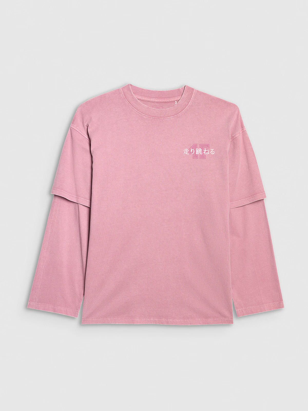 Longsleeve oversize z nadrukiem dziewczęcy