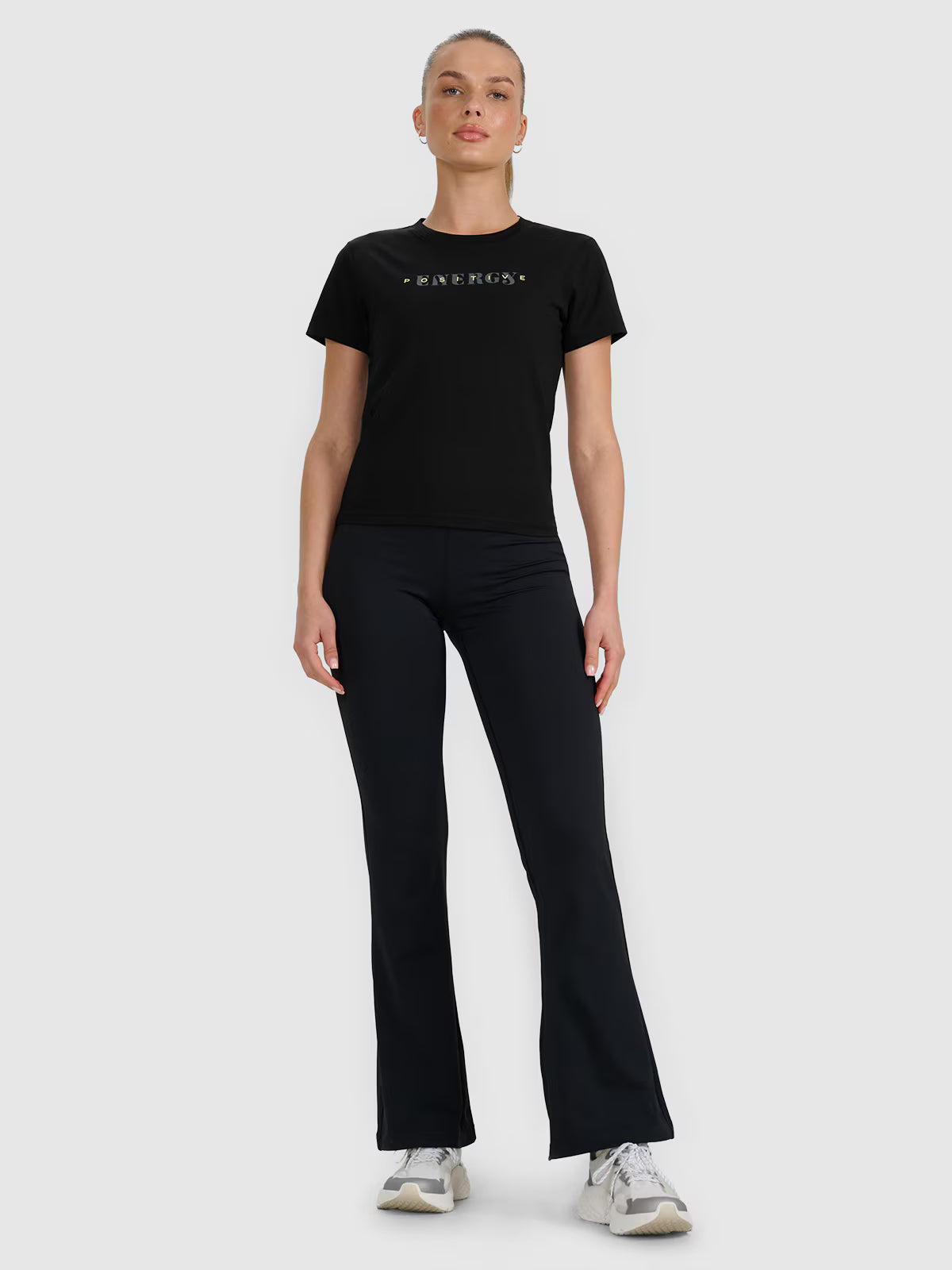 T-shirt slim z nadrukiem damski