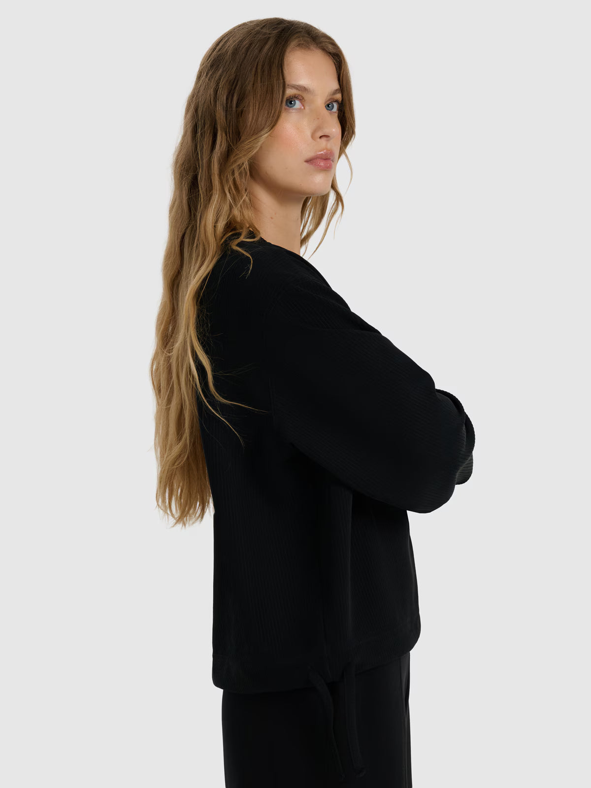 Bluza dresowa nierozpinana z modalem damska