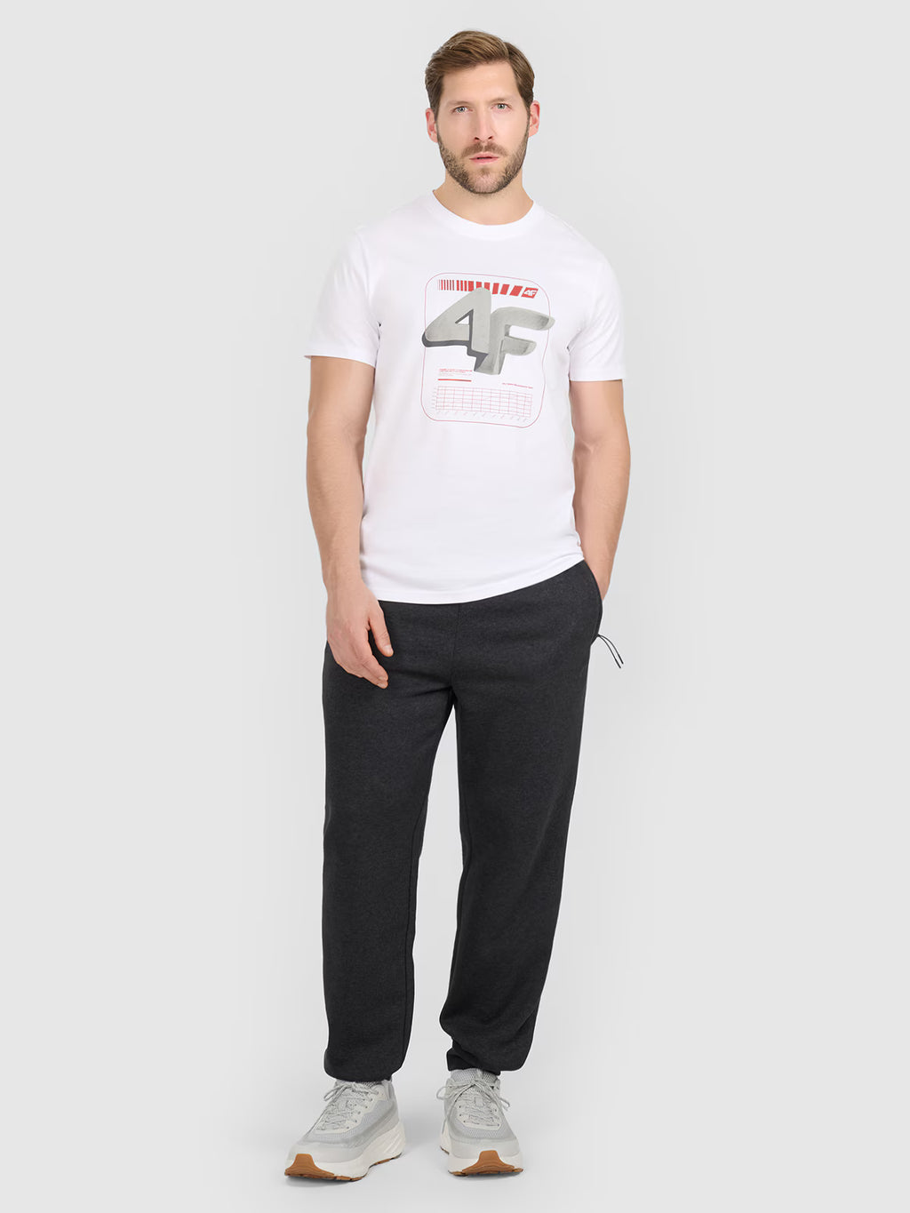 T-shirt regular z nadrukiem męski