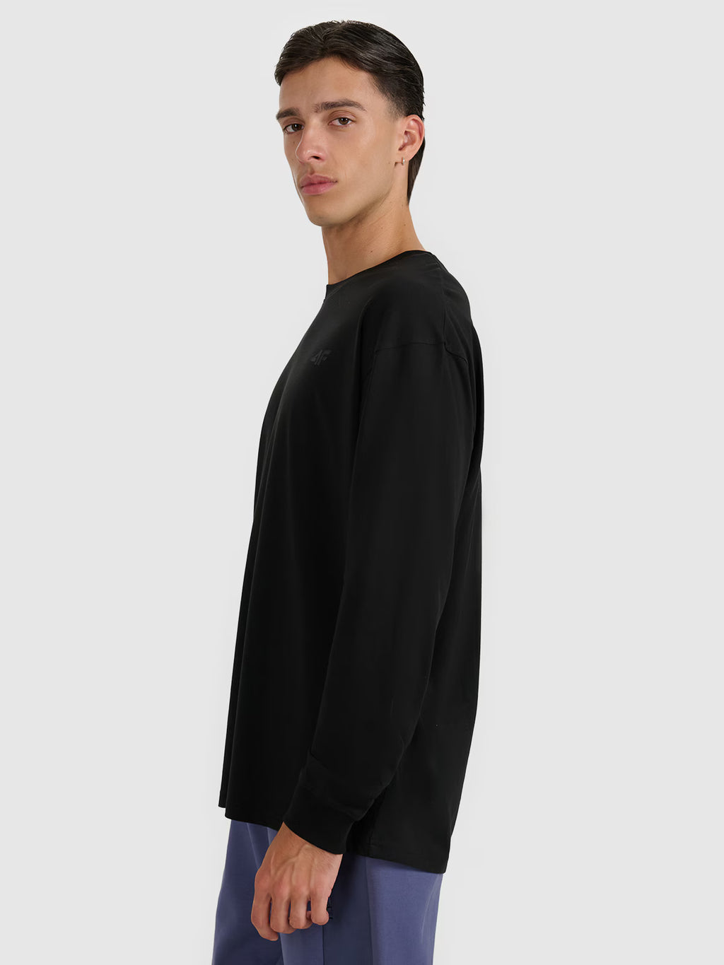 Longsleeve oversize z nadrukiem męski