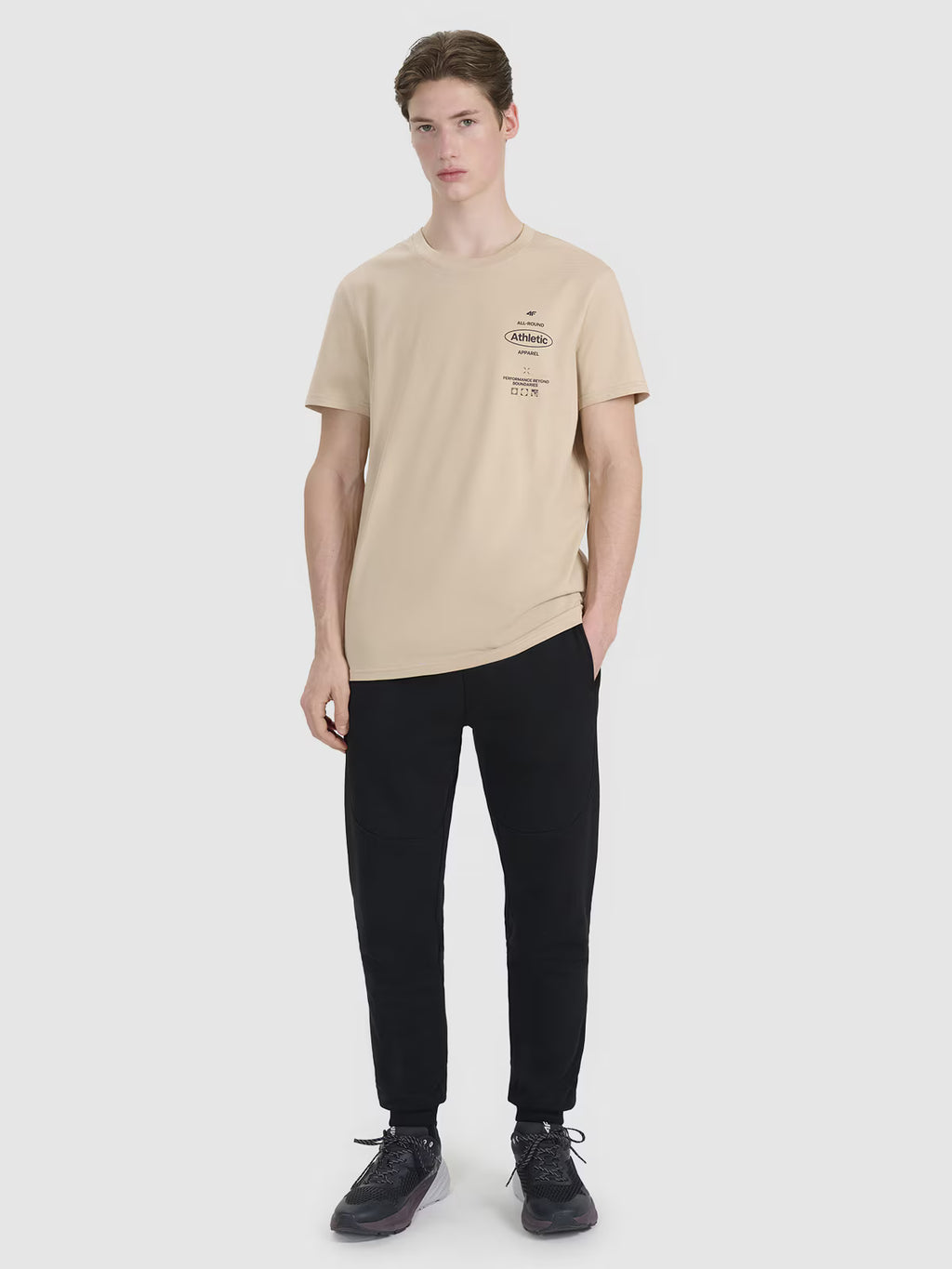 T-shirt regular z nadrukiem męski