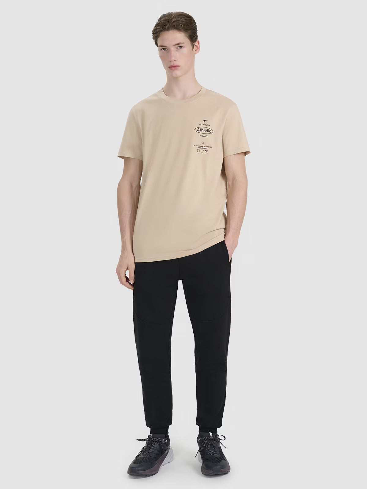 T-shirt regular z nadrukiem męski