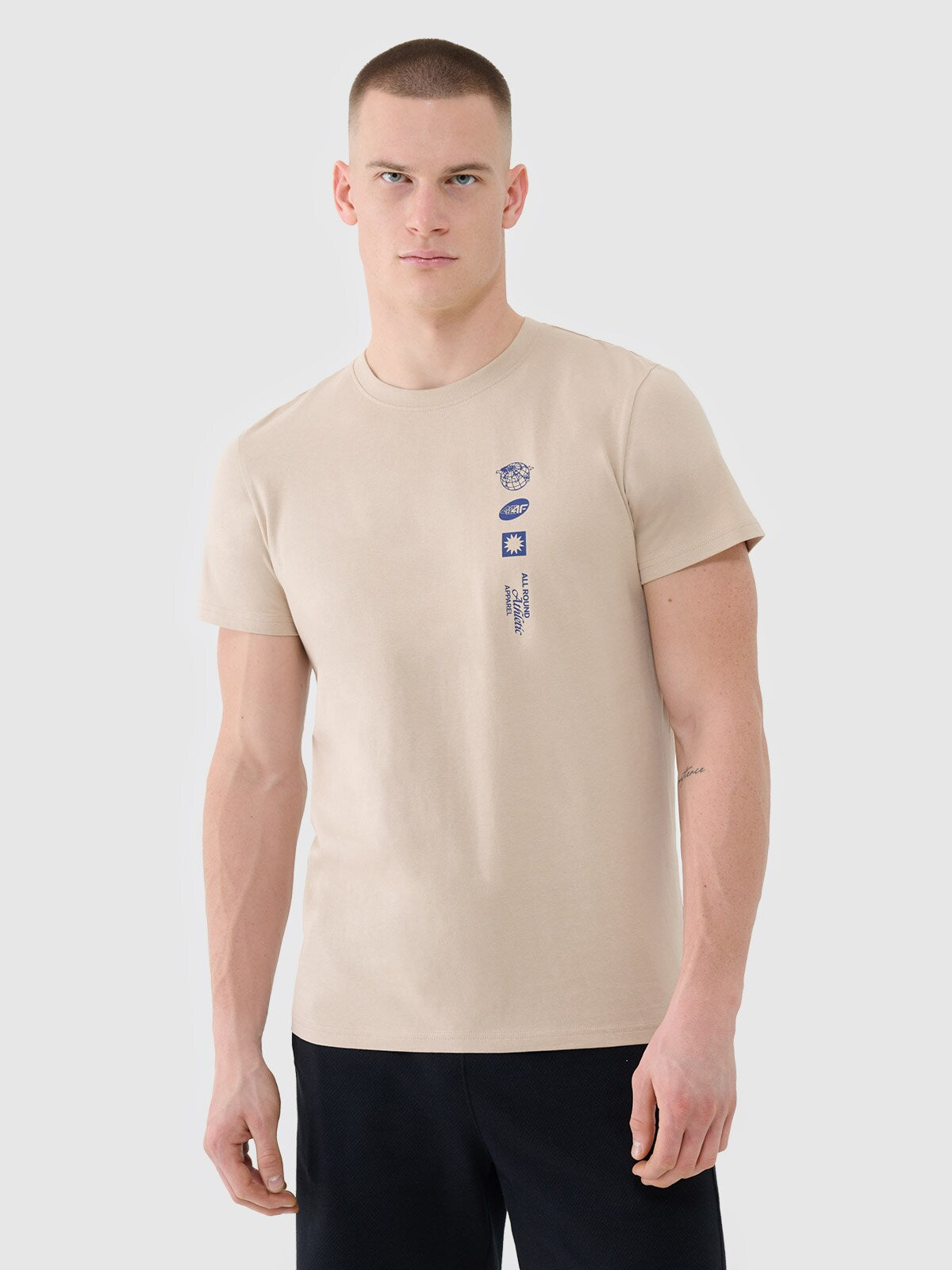 T-shirt regular z nadrukiem męski