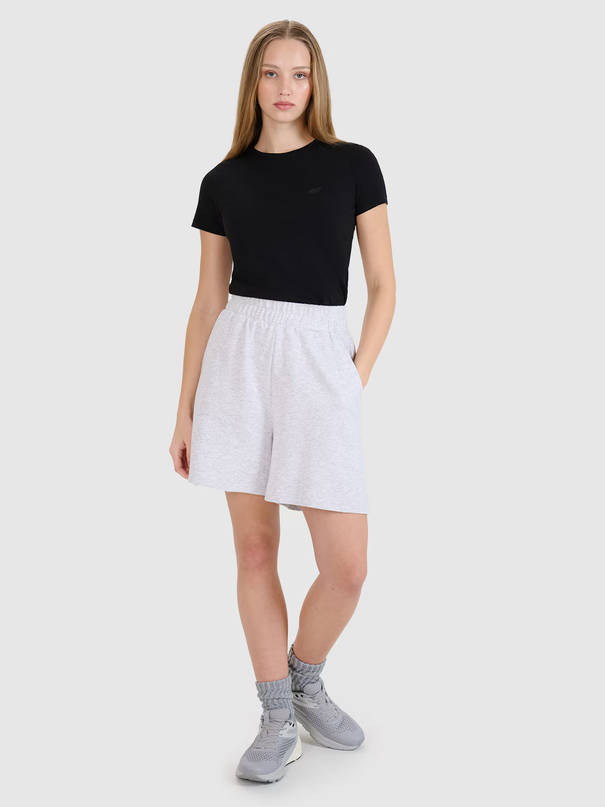 T-shirt slim gładki damski (2-pack)