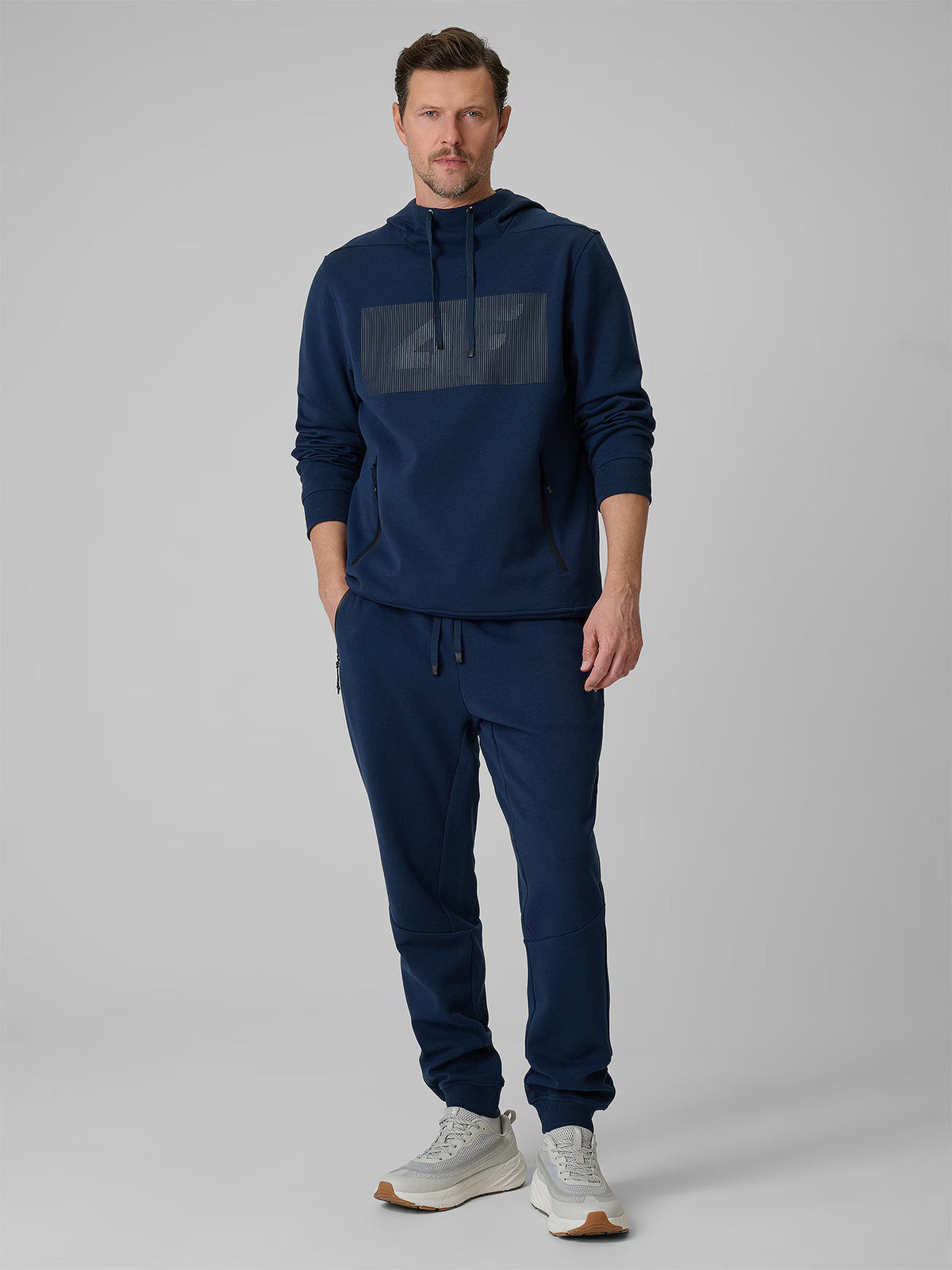 Bluza dresowa regular z kapturem męska