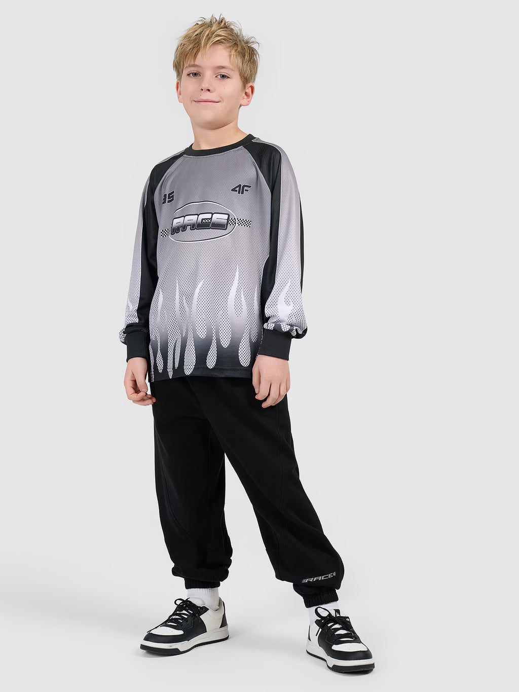 Longsleeve loose szybkoschnący chłopięcy