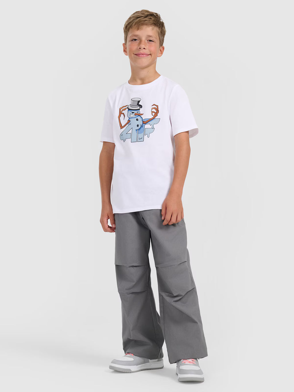T-shirt regular z nadrukiem świątecznym chłopięcy