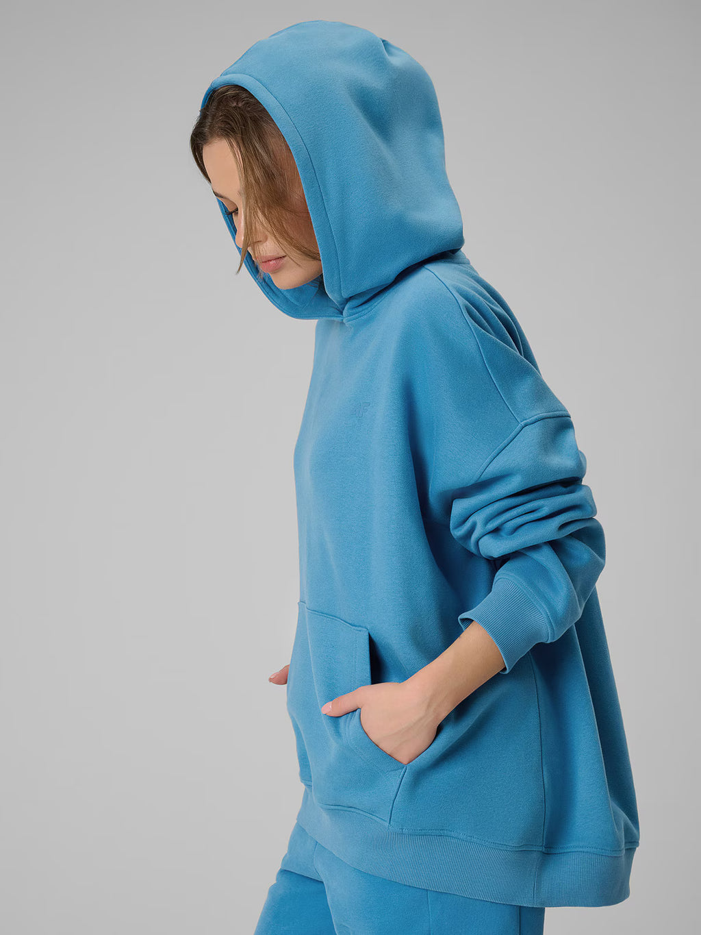 Bluza dresowa loose z kapturem damska