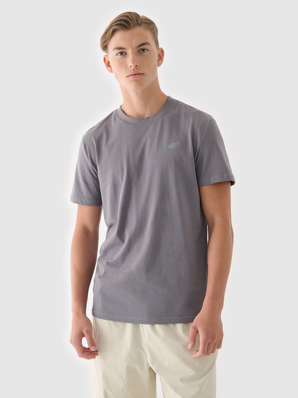 T-shirt regular gładki męski