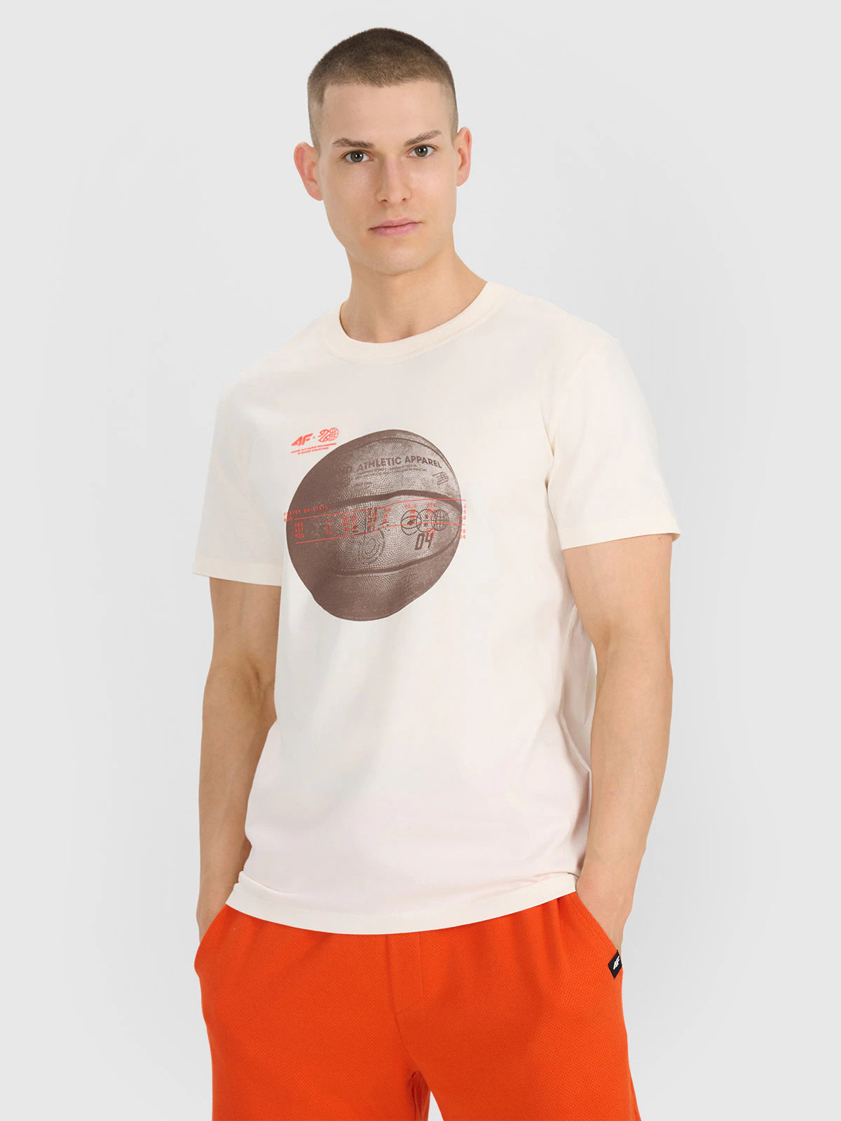 T-shirt regular z nadrukiem męski
